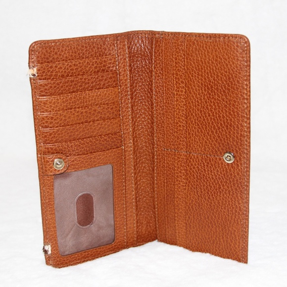 NWT BRAHMIN Ady Wristlet Wallet Tobacco Cherrywood Leather - Picture 3 of 3